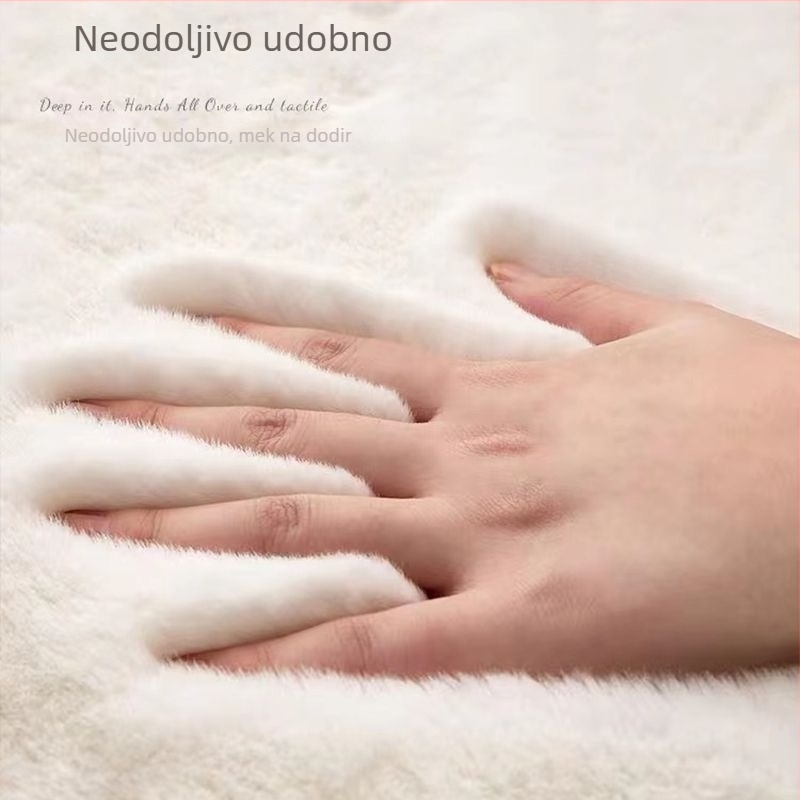 Modni mat za prozor i balkon, plišani jastuk s krznom zeca, dekor princezine sobe, jesen-zima