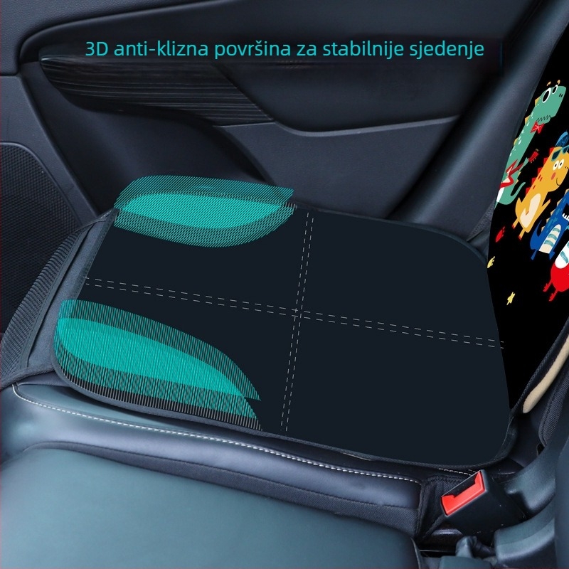 Univerzalni ISOFIX jastučić za dječje auto-sjedeće — debeli, protuklizni, otporan na habanje PU površina