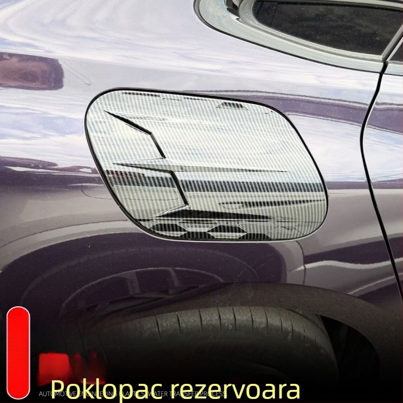 Zaštitna naljepnica poklopca spremnika goriva za Audi A5L 2026 SAIC FAW — ABS plast, uzor karbonskih vlakana / crna lak, za modificirana vozila