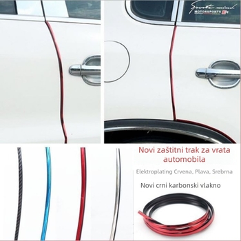 Automobilska zaštitna traka za vrata — PVC materijal, elektroplatirani završni sloj, model: elektroplatirano ljepilo za vrata, univerzalna kompatibilnost