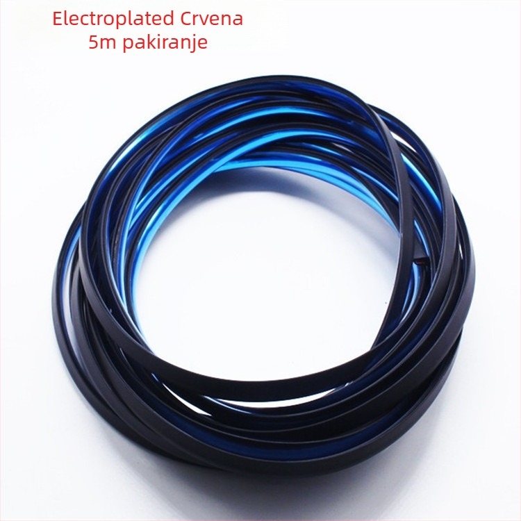 Automobilska zaštitna traka za vrata — PVC materijal, elektroplatirani završni sloj, model: elektroplatirano ljepilo za vrata, univerzalna kompatibilnost