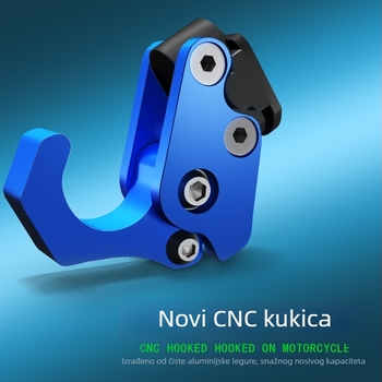 Aluminijska CNC kuka za skutere i motocikle – višenamjenski univerzalni držač kacige