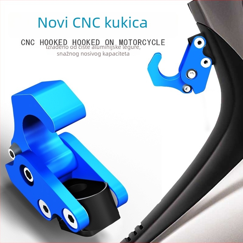 Aluminijska CNC kuka za skutere i motocikle – višenamjenski univerzalni držač kacige