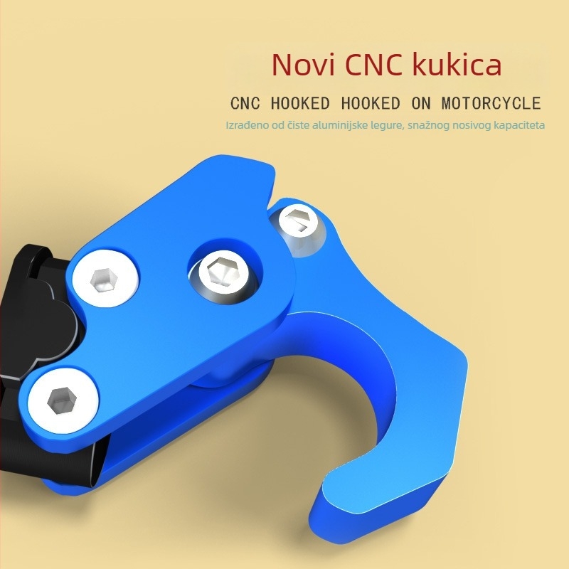 Aluminijska CNC kuka za skutere i motocikle – višenamjenski univerzalni držač kacige