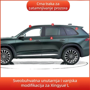 prozorska traka od nehrđajućeg čelika Geely Xingyue L, modeli 2021–2023