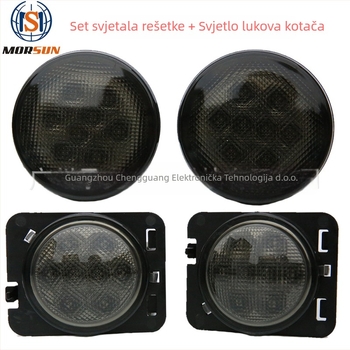 LED svjetla obrva rešetke Jeep Wrangler – žuta svjetla, set za modifikaciju