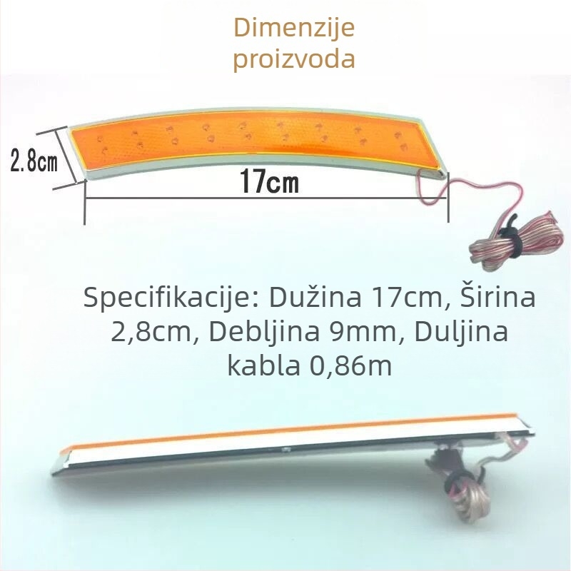 LED pokazivač za automobil – model YI-251; ABS premaz + LED; 12V; Dijeli broj 0006251021; Kompatibilan sa svim modelima automobila