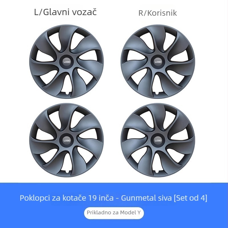 Poklop središnjeg kotača za Tesla Model 3 i Model Y — indukcijski turbinski poklop, opcijska verzija, dodaci za poklop centra guma