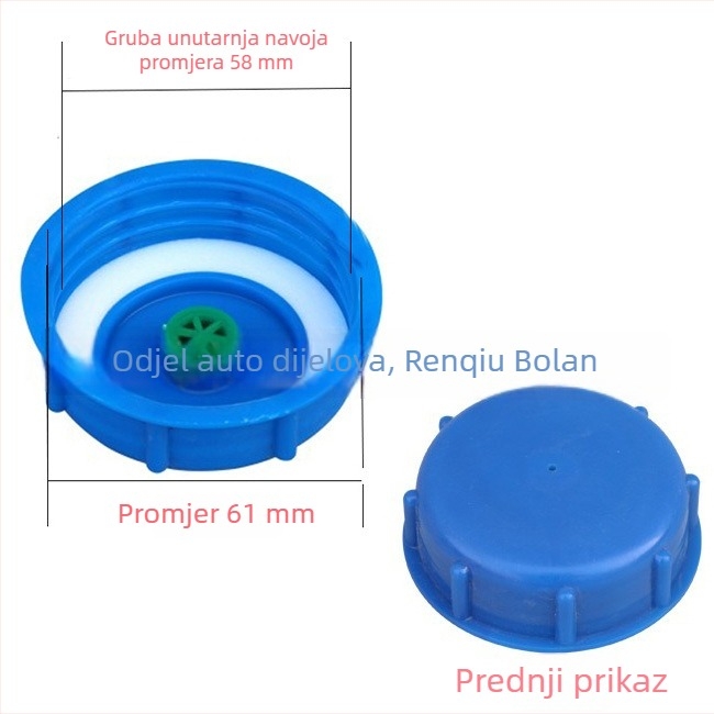 Bo Blue poklopac spremnika ulja za dizelski parkirni grijač, nepropusni, plastični