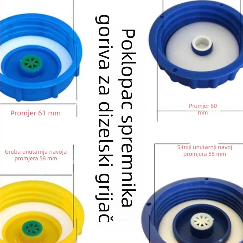 Bo Blue poklopac spremnika ulja za dizelski parkirni grijač, nepropusni, plastični