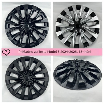 Tesla Model 3 hub kap zaštitni poklopac, ABS materijal, verzija 24-25 osvježena, dekorativni poklopac