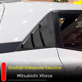 ABS dekorativna zaštitna traka za stražnje trokutasto staklo s lamelama za Mitsubishi Xforce Outlander Sport 2025