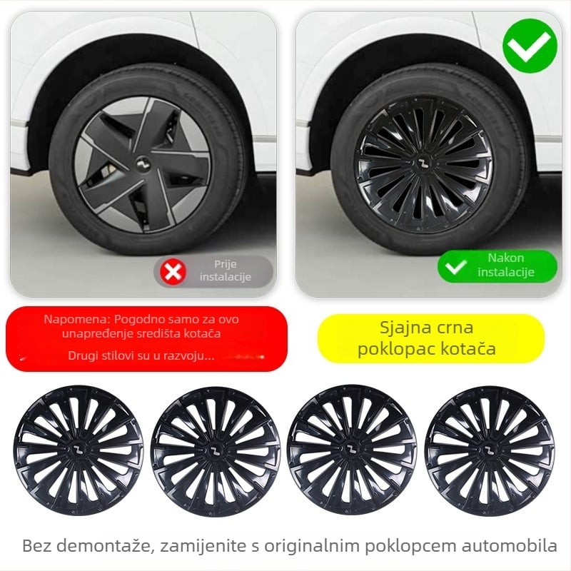 Dekorativna pokrovka sredine kotača za NIO L90 (Ledao L90), plastika, bez prilagodbi