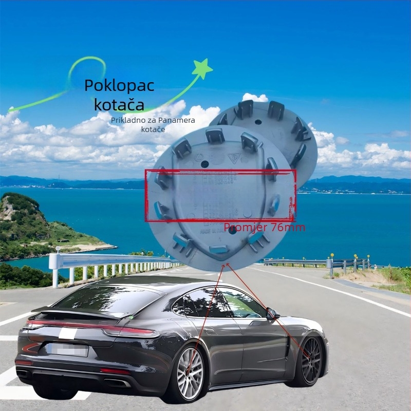 Baoshijie središnja kapica kotača, 76 mm i 65 mm, za Porsche Cayenne, Macan, 718, 911, Panamera