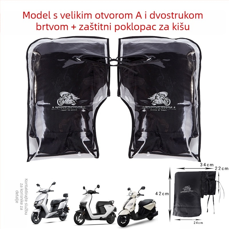 SINOLL navlake za ručke za električne skuter i motocikl – zimska toplina, vodootpornost, Oxford platno, ispis logotipa dostupan, privatna marka moguća