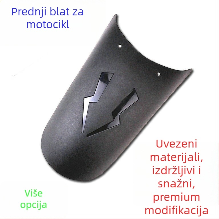Universalni prednji blatnik za motocikl s proširenjem – ojačani PP, WP, kompatibilan s motociklima i električnim vozilima
