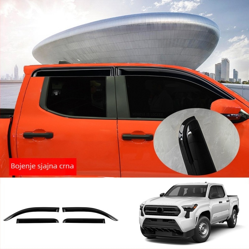 Kišni štit za prozor Toyota Tacoma – ABS, Model 2, Bez prilagođavanja, Bez logotipa