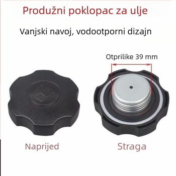 Pribor za benzinski motor: poklop spremnika goriva i pumpa vode za 2 kW generator (modeli 168/170F)
