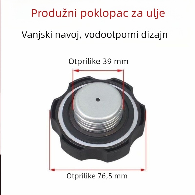 Pribor za benzinski motor: poklop spremnika goriva i pumpa vode za 2 kW generator (modeli 168/170F)