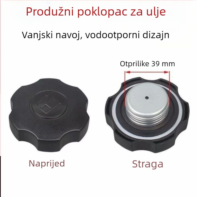 Pribor za benzinski motor: poklop spremnika goriva i pumpa vode za 2 kW generator (modeli 168/170F)
