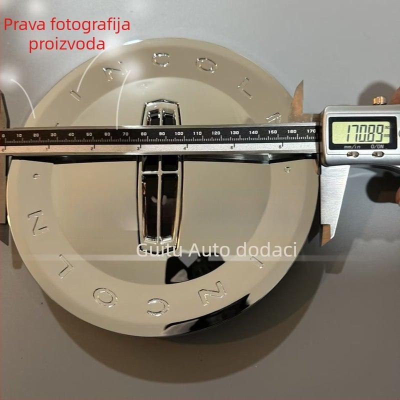 Poklopac središnjeg kotača Lincoln Navigator MKZ MKS MKC — metal + ABS, dio 3W13-1A096-CA, univerzalna kompatibilnost, set od 4 komada