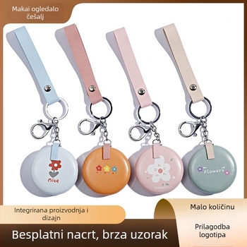 Sklopivi ogledalni ključ s ispisom logotipa i mogućnošću prilagodbe; ABS okvir, srebrno ogledalo; pogodno za spavaću sobu, kupaonicu i poslovne prostore