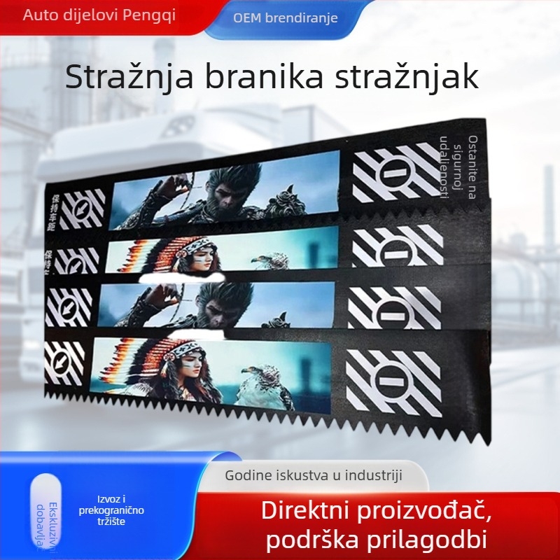 Zadnji blatnik za velike kamione, reflektirajući mekani gumeni blatnik, otporan na habanje, prilagodljiv, univerzalno za teška vozila, crna