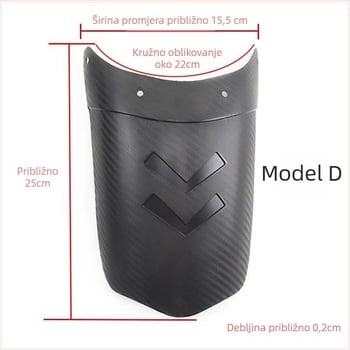 Univerzalni prednji produžni dio blatnika s karbonskim uzorkom, debela verzija, tvrdi PP materijal