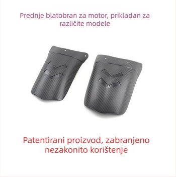 Univerzalni prednji produžni dio blatnika s karbonskim uzorkom, debela verzija, tvrdi PP materijal