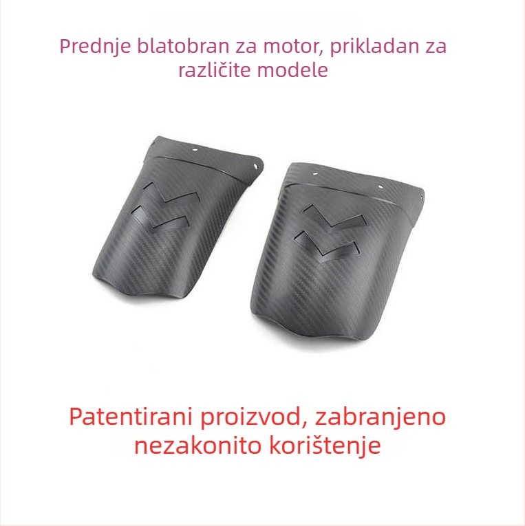 Univerzalni prednji produžni dio blatnika s karbonskim uzorkom, debela verzija, tvrdi PP materijal