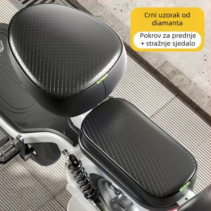 Navlaka za sjedalo električnog bicikla, vodootporna, za sve sezone, kožna površina, punilo od sintetičkih vlakana, originalno šivanje