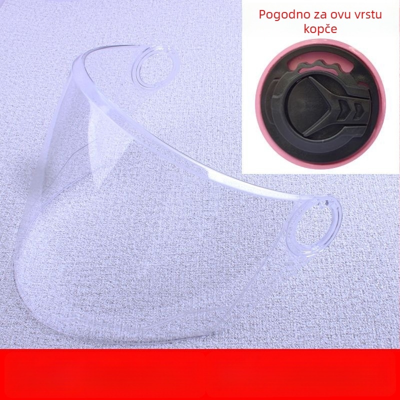 Pribor za električni polušlem motocikl: HD prozirno, anti-fog, univerzalna veličina