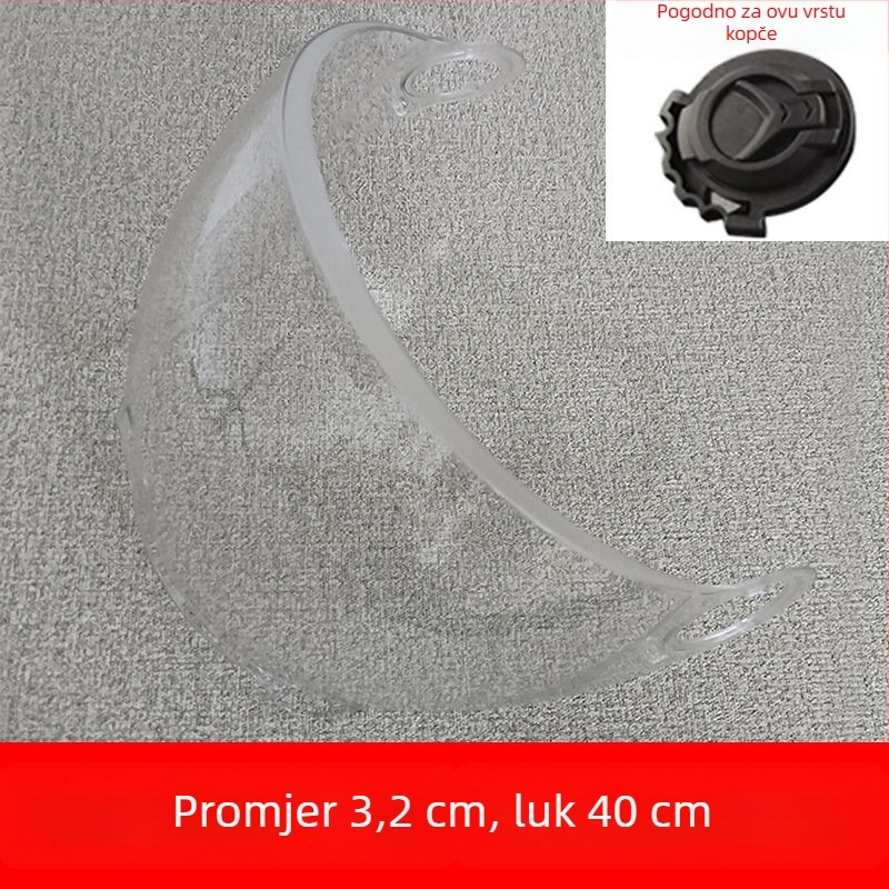 Pribor za električni polušlem motocikl: HD prozirno, anti-fog, univerzalna veličina