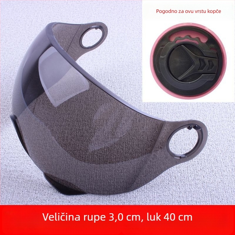 Pribor za električni polušlem motocikl: HD prozirno, anti-fog, univerzalna veličina