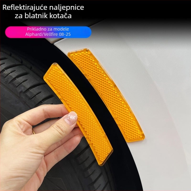 3D reflektirajuće naljepnice za blatnike uz vrata automobila – zaštita i ukrašavanje
