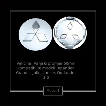 Poklop središnjeg otvora kotača za Mitsubishi, plastični, prilagodljiv