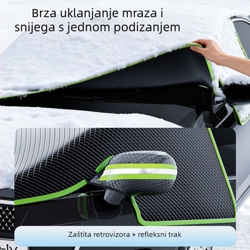 Pokrov od Oxford tkanine za snijeg za prednje vjetrobransko staklo automobila, univerzalna teleskopska instalacija, 320 g, debeli dizajn