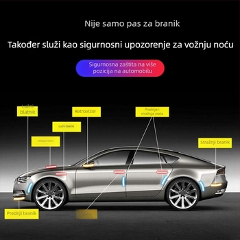 Reflektirajuće naljepnice za vrata automobila — filmski materijal, jednostavan uzorak, montaža ljepilom, prilagodljivo
