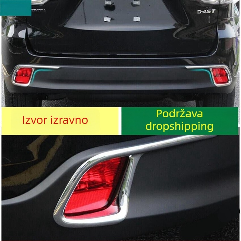 Dekorativni okvir stražnje magle za Toyota Highlander 2014-2019, ABS materijal, kromirani sjajni završetak