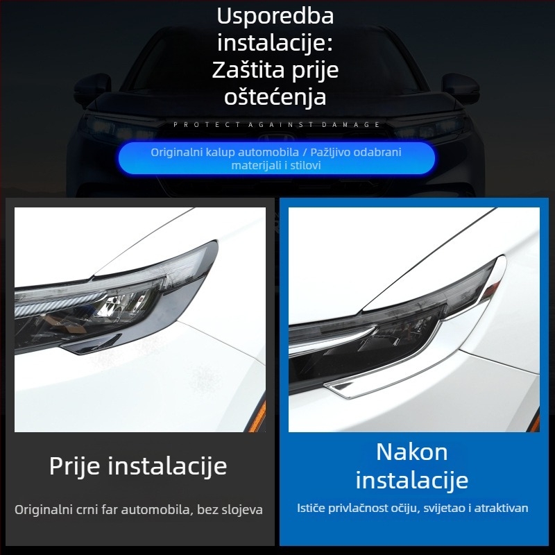 Armour Knight Honda CR-V 2023 Dekorativni okvir prednjeg svjetla i vanjska ukrasna traka