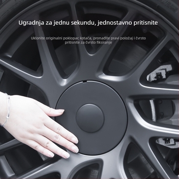 Tesla Model 3 (nova verzija) središnji poklopac kotača — plastični, prilagodljiv, šifra proizvoda Al1002146487