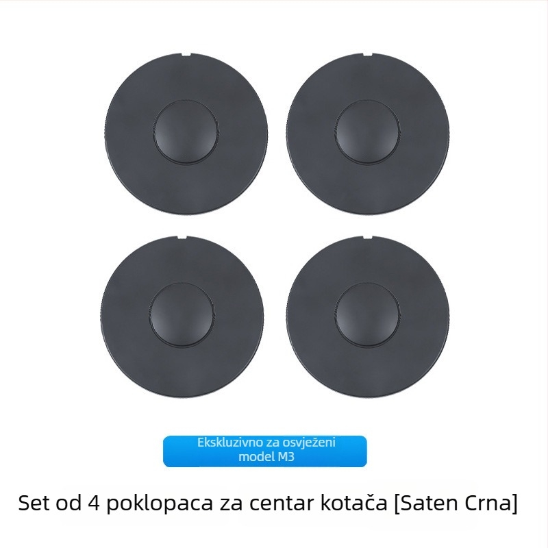 Tesla Model 3 (nova verzija) središnji poklopac kotača — plastični, prilagodljiv, šifra proizvoda Al1002146487