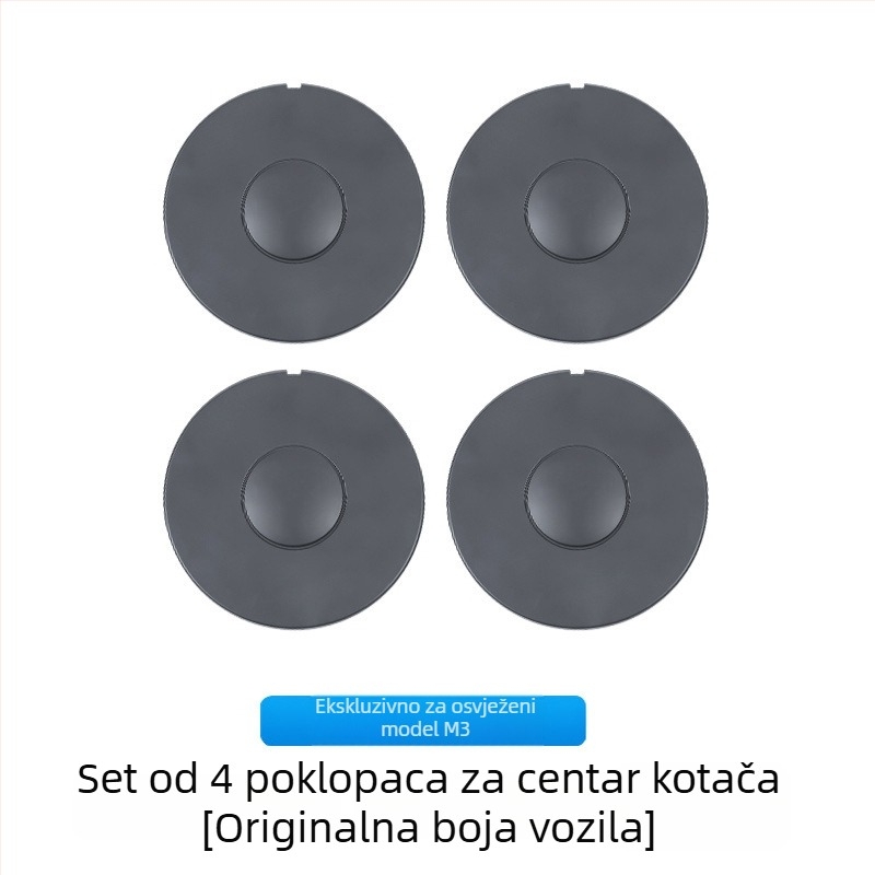 Tesla Model 3 (nova verzija) središnji poklopac kotača — plastični, prilagodljiv, šifra proizvoda Al1002146487