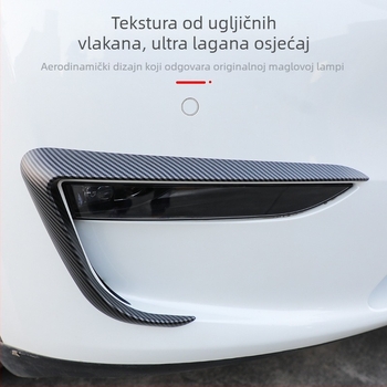 Dekorativni okvir svjetala i obrva farova za Tesla Model Y – ABS crna, dodatak za modifikaciju automobila