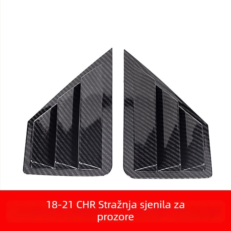 Yibai ABS dekoracija stražnjeg trokutastog prozora za Toyota CHR Yize (2018–2021), automatski mjenjač