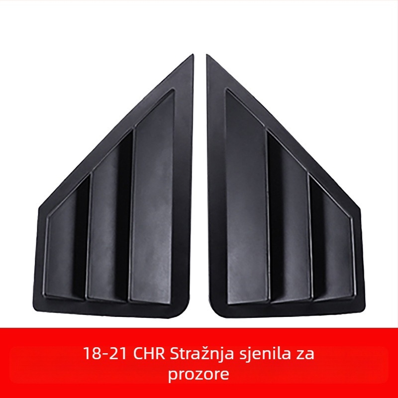 Yibai ABS dekoracija stražnjeg trokutastog prozora za Toyota CHR Yize (2018–2021), automatski mjenjač