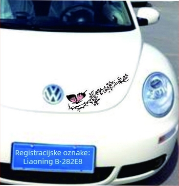 Miokas R729 naljepnica za karoseriju automobila, leptir motiv, snažno prianjanje, pogodno za bilo koju ravnu površinu