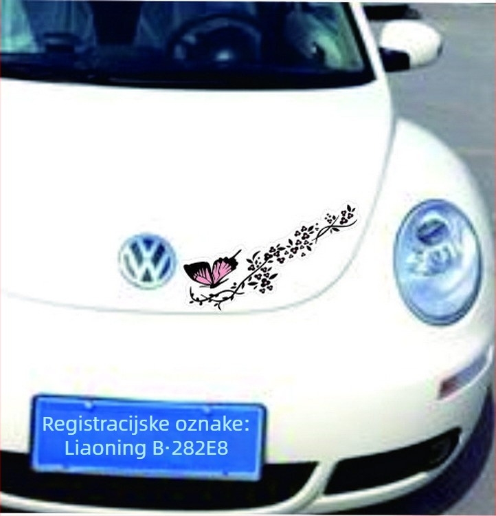 Miokas R729 naljepnica za karoseriju automobila, leptir motiv, snažno prianjanje, pogodno za bilo koju ravnu površinu