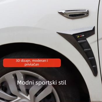 Bočno Fender krilo 3D, dekorativni vanjski dodatak u sportskom stilu, univerzalan za sve modele. Brend: Peitai; Materijal: TPU; Kompatibilno sa svim modelima; Tip mjenjača: automatski.