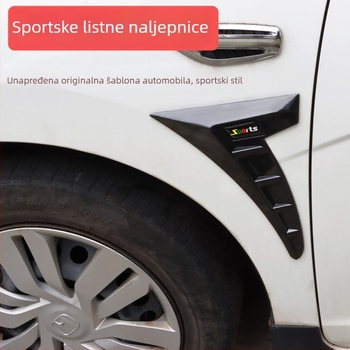 Bočno Fender krilo 3D, dekorativni vanjski dodatak u sportskom stilu, univerzalan za sve modele. Brend: Peitai; Materijal: TPU; Kompatibilno sa svim modelima; Tip mjenjača: automatski.
